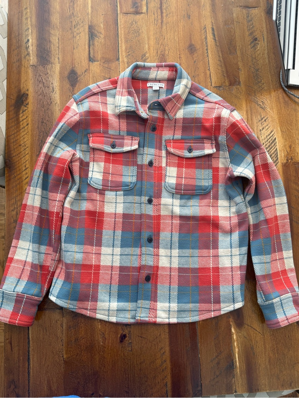 J.Crew Kids’ long sleeve Seaboard soft-knit shirt/flannel in plaid. Size 10.